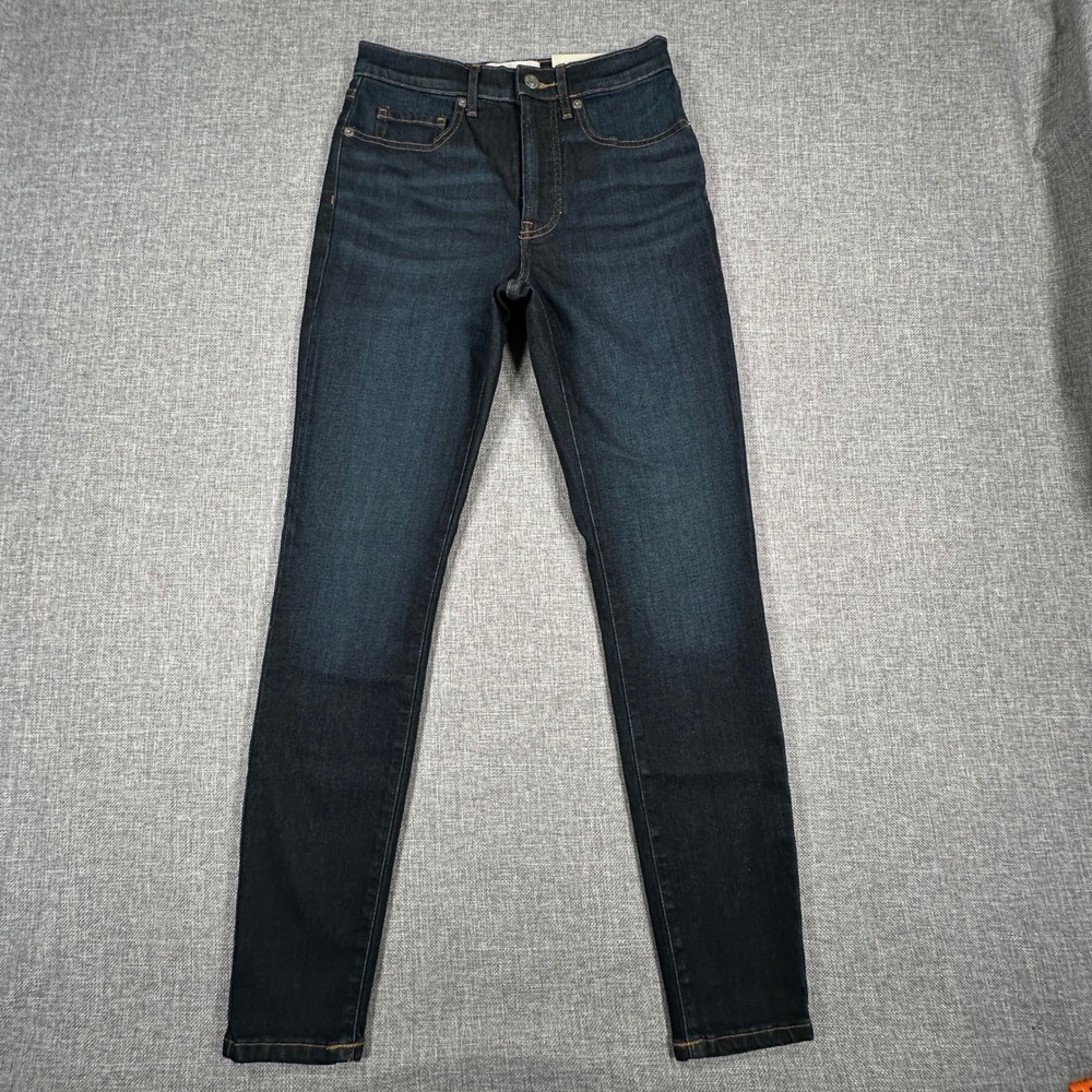 Everlane The High Rise Skinny Jean Womens 26 Reg Dark Indigo Stretch Denim NEW
